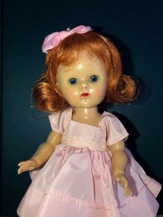 Vintage Vogue Slw Ginny Doll In Her Medford Tagged Pink Satin Dress