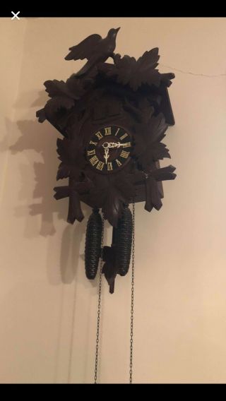 Antique German Cuckoo Clock.  Brought To Us Circa 1945.  Includes All Parts.