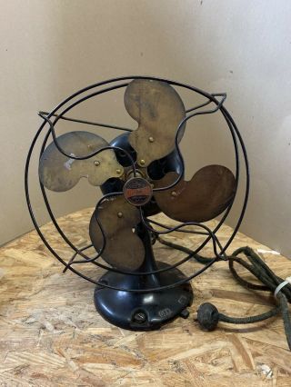 Antique Vintage Emerson Electric Fan Oscillating Old Fan 9”