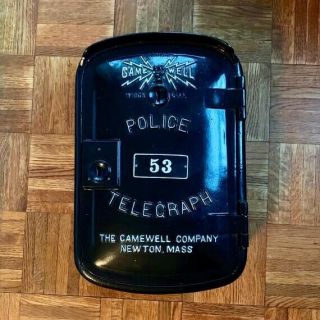 Gamewell York Manufactured Vintage Police Call Box With Key