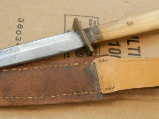 Vintage Korium Forged Solingen Steel Germany Knife/Dagger & Sheath Estate Find 11