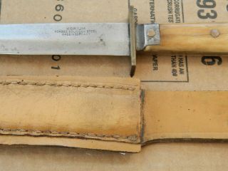 Vintage Korium Forged Solingen Steel Germany Knife/Dagger & Sheath Estate Find 3