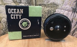 Fly Fishing Reel Ocean City Vintage No.  35 With Box