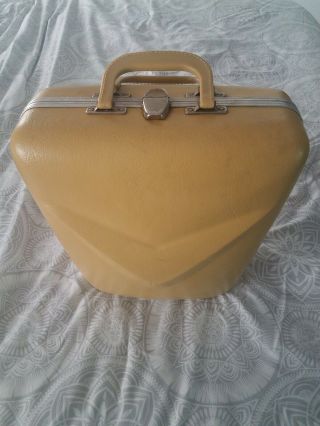 Vintage Clamshell Hard Case Bowling Ball Bag Beige