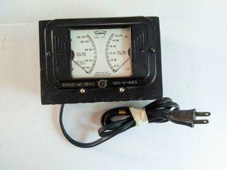 Vintage Watt And Voltage Meter Tester (model 2002)