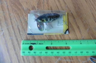 Fishing Lure Fred Arbogast Jitterbug Spotted Yellow Red Black White Vintage