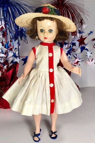 4th Of July Vintage Madame Alexander Cissette Doll Summertime Tagged Dress
