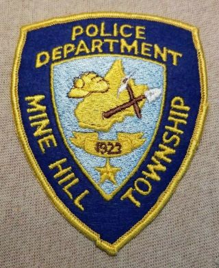 Nj Mine Hill Twp.  Jersey Police Patch (felt)