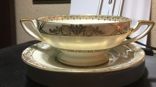 Vintage Tea Cup & Saucer Royal Ivory Rpm Alexandria