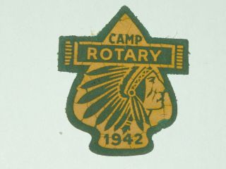 1942 Camp Rotary (montgomery) Camp Patch - Flocked Felt