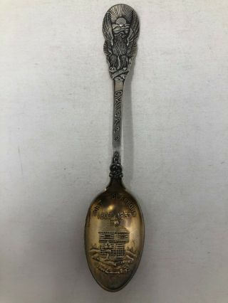 Alvin Sterling Silver Souvenir Spoon Chicago Fort Dearborn 1803 - 1857