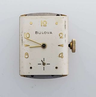 Vintage 1954 Bulova 10k Rolled Gold Plate Watch Head Only No Band NA - BW15 4