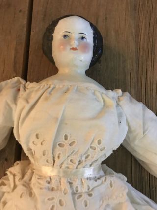 Antique China Head 16 " Doll In Antique Clothes