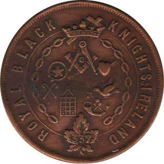 Masonic Penny Royal Black Knight Ireland Toronto 337 Instituted 1898