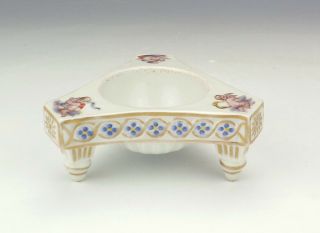 Antique Helena Wolfsohn Dresden Porcelain Cherub Decorated Salt -