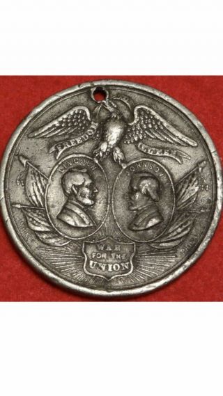 1864 Lincoln / Johnson Campaign Medal - Scarce