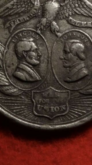 1864 Lincoln / Johnson Campaign Medal - Scarce 3