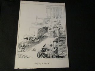 John Mccutcheon - Orig.  Dean Of Am.  Cartoonists - Fdr.  S National Recovery