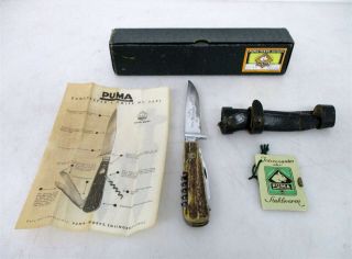 Vintage Puma Solomon Gamekeeper Knife No.  3591 W/ Sheath,  Box,