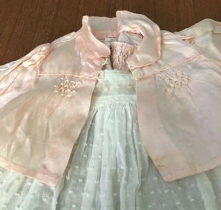 Vtg Tiny Tears Doll Christening Gown,  Jacket And Hat 2