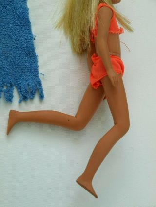 Vtg Mod Sun Set Sunset Malibu Skipper 1069 Barbie Doll Swimsuit Towel Sunglasses 5