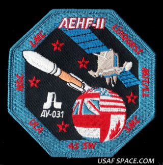 Aehf Ii Atlas V Ula Milsatcom Dod 45 Sw Usaf Satellite Launch Space Patch