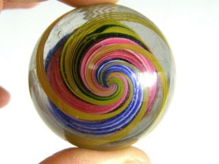 Outstanding Antique German Swirl Marble LRG 1.  86 