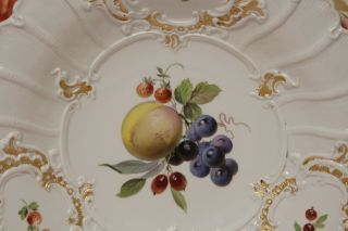 Antique,  Large,  Meissen Hand Painted Fruit Bowl,  19th c. 2