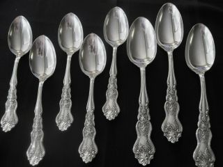 Moselle Flatware American Silver Co.  Art Nouveau C.  1906 Group Of 8 Spoons