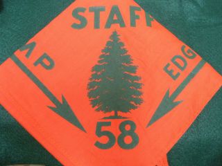 1958 Boy Scout Camp Edgewood Staff Neckerchief,  Calcasieu Area Council,  Bsa.  La