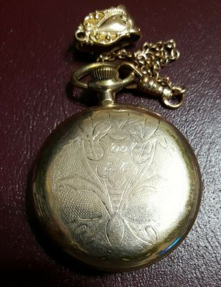 Antique 1900 ' s Elgin Gold Pocket Watch with 5 