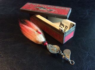 Antique Vintage Al Foss Shimmy Wiggler Fishing Lure,  Box & Paperwork