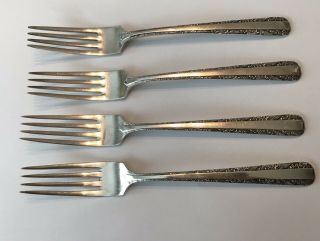 (4) Towle Candlelight Sterling Silver Dinner Forks 7 1/4 " No Mono 183.  7g