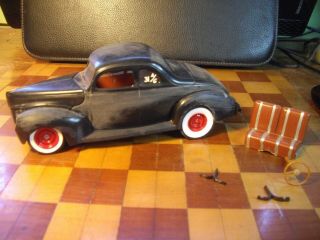 Amt Ford 1940 Drag Car Black Body And Parts Vintage 60 