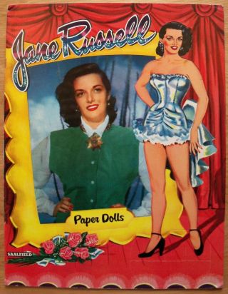 Vintage Uncut Jane Russell Paper Dolls - 1950