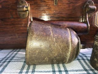 Antique Brass Mercantile Balance Scale Weight Marked “cased” - Nautical Trade? 4