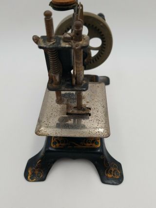 Antique Child’s Toy Sewing Machine Germany Muller Hand Crank 7