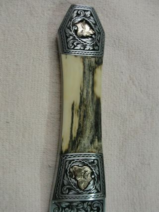 Ben Shostle Custom Engraved Fixed - Blade Knife 2