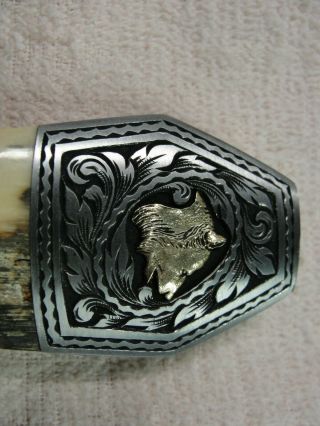 Ben Shostle Custom Engraved Fixed - Blade Knife 4