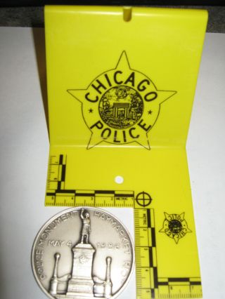 VINTAGE 1868 - 1968 CENTENNIAL MEDAL POLICE PBA CHICAGO 1886 HAYMARKET RIOT COIN 2