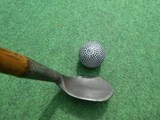 Earley smooth faced rut niblick c.  1890 concave face old golf antique memorabilia 3