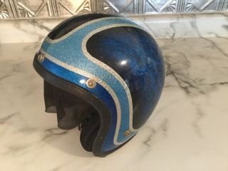 Vintage 70’s Motorcycle Riding Racing Helmet T&c Mfg.