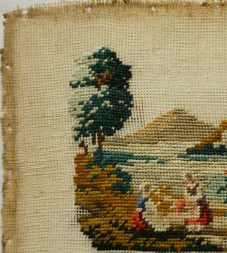 SMALL MID/LATE 19TH CENTURY RURAL SCENE SAMPLER BY F.  WARDEN AGED 11 - 1874 4