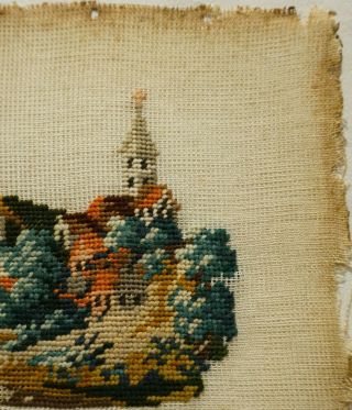 SMALL MID/LATE 19TH CENTURY RURAL SCENE SAMPLER BY F.  WARDEN AGED 11 - 1874 5
