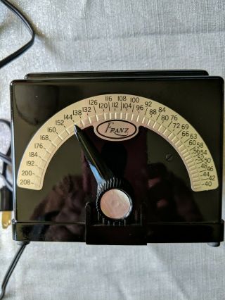Vintage Franz Electric Metronome Lm - Fb - 4 Black Art Deco Made In Usa