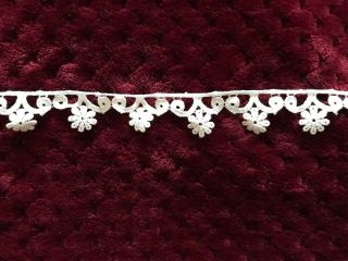 Vintage French Lace Trim - Floral Design 1.  75 Yard By 3/4