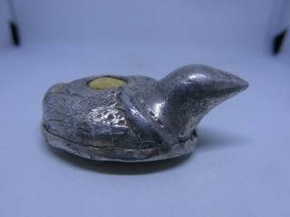 Opium Weight Antique Silver Hilltribe Rare Old Bird Scale Sea Shell 19th