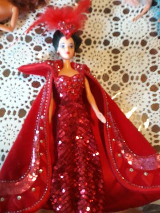 Queen Of Hearts Barbie Doll Bob Mackie 7th In Series Vintage Red Sequin