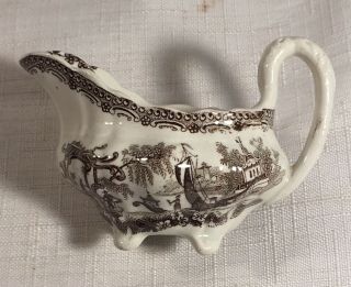 2 Antique Staffordshire Child Toy Transferware Pottery Sauce Serving Japonica 8