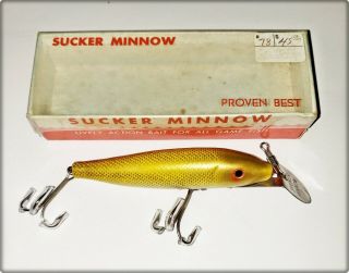 Bear Creek Golden Sucker Minnow Lure Mi 1950s